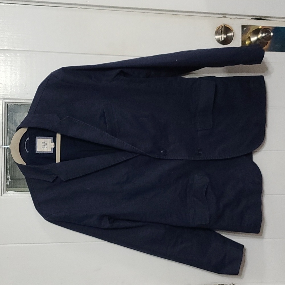 Gap Mens Blazer Sports Coat Navy Buttons‎ Pockets Sz M EUC READ